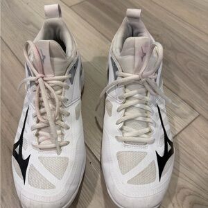 White and Black Athletic volleyball Sneakers